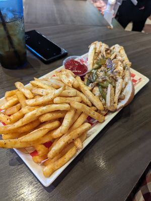 Philly cheese steak at Slice of Vegas Pizza in Las Vegas