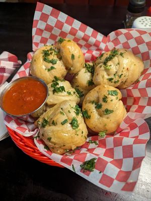 Vegan garlic knots at Slice of Vegas Pizza in Las Vegas