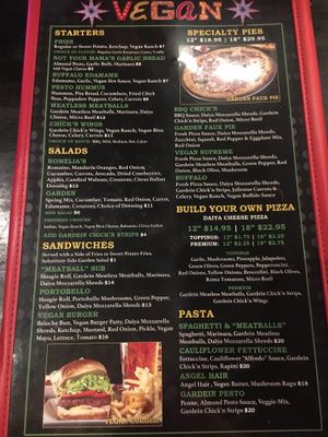 Menu at Slice of Vegas Pizza in Las Vegas