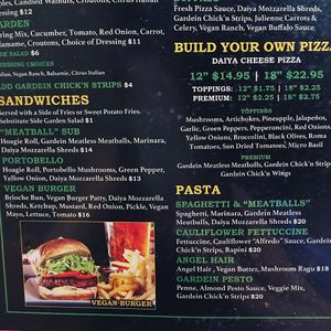 Menu at Slice of Vegas Pizza in Las Vegas