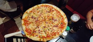 Veggie pizza from vegan menu. 18 inch at Slice of Vegas Pizza in Las Vegas