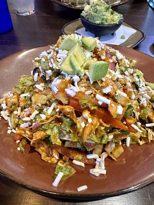 tostada salad  at Hussong's Cantina - Mandalay Bay Shoppes in Las Vegas