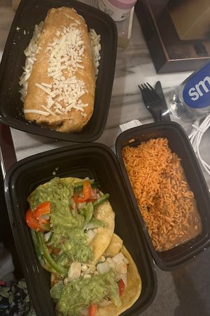 Takeaway tacos and chimichangas   at Hussong's Cantina - Mandalay Bay Shoppes in Las Vegas