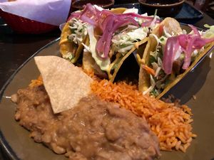 Taco plate vegan  at Hussong's Cantina - Mandalay Bay Shoppes in Las Vegas