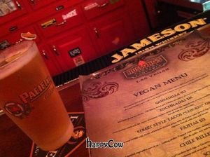 vegan menu :) at Hussong's Cantina - Mandalay Bay Shoppes in Las Vegas