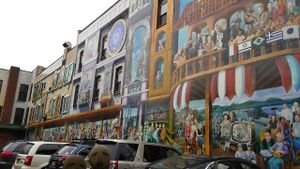 Outdoor mural at Bullfrog Brewery in Williamsport