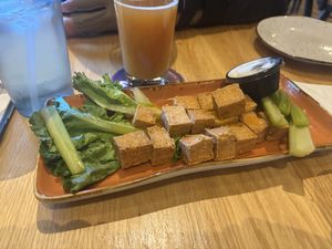 They updated their tofu. They finally made it crispy.  at Bullfrog Brewery in Williamsport