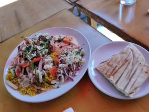 Vegan plate at Falafel Boy in Danville