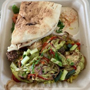 Falafel vegan plate   at Falafel Boy in Danville