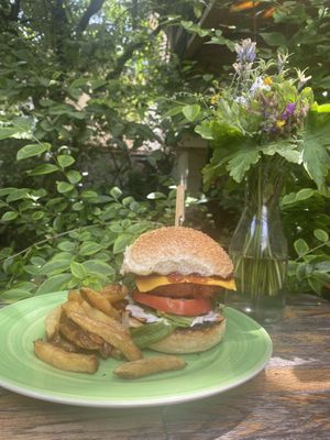 Vegan burger  at The Wrong Bar in Sofia