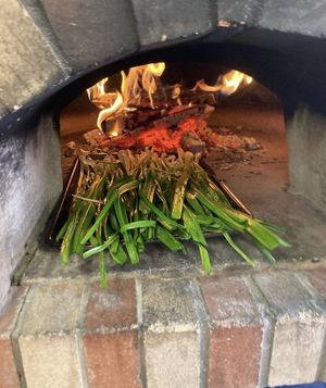 From restaurants Instagram-fire roasting veggies  at Vegan Pizza Land in Easthampton
