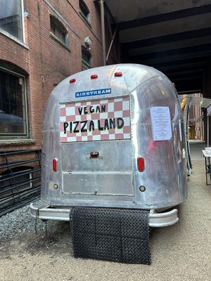 Adorable airstream  at Vegan Pizza Land in Easthampton