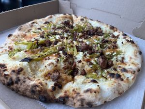 ‘Bacon’ Shishito  at Vegan Pizza Land in Easthampton