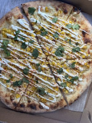 Street Corn Pizza  at Vegan Pizza Land in Easthampton