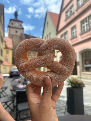 Horrible terrible they don’t know how to bake cook) 🧑‍🍳 just for the picture but iiiiiiiiugh not worth 1 euro and they charge much don’t go :( at Bäckerei-Café Friedrich Schöbel in Rothenburg Ob Der Tauber