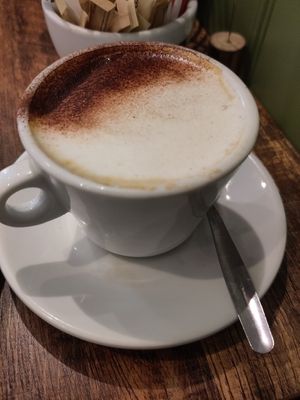 Oat cappuccino at The Green Cafe in South East London