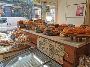 Lovely array of cakes at The Green Cafe in South East London