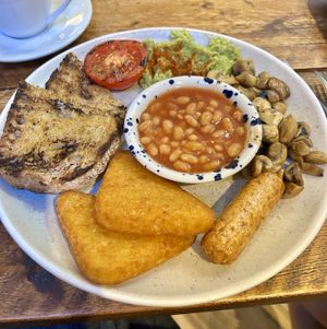 Full vegan breakfast  at The Green Cafe in South East London