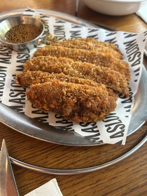 Fried portobello mushroom cap  at Maslow in Paris