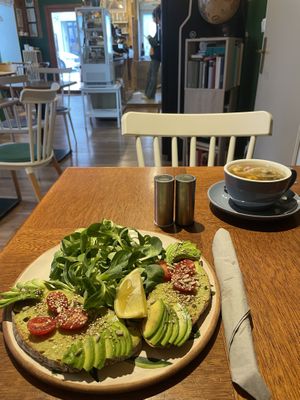 Avocado toast  at Café IIN in Vienna