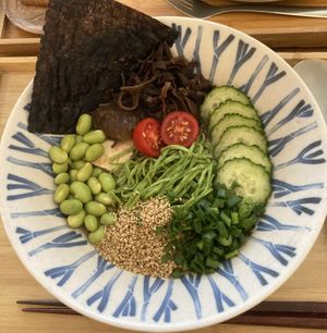 Vegan miso noodles  at Yu Dei 余地 in Kowloon