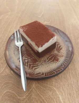 (Raw Vegan) Classic Tinamisu Three Layers (Chocolate, Coffee & Vanilla) at Yu Dei 余地 in Kowloon