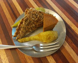 Raw Vegan Cheeze - Smoked Shade Art made of almond at Yu Dei 余地 in Kowloon