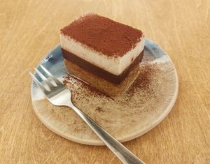 (Raw Vegan) Classic Tinamisu Three Layers (Chocolate, Coffee & Vanilla) at Yu Dei 余地 in Kowloon