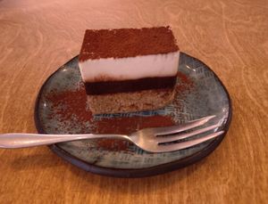 (Raw Vegan) Classic Tinamisu Three Layers (Chocolate, Coffee & Vanilla) at Yu Dei 余地 in Kowloon