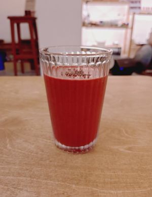 Banana Red Dragon Fruit Cacao Smoothie 香蕉火龍果可可露 at Yu Dei 余地 in Kowloon