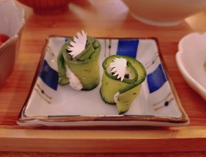 Raw Cucumber Roll at Yu Dei 余地 in Kowloon