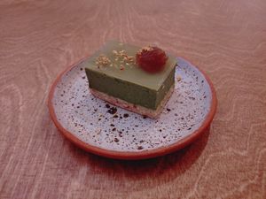 Raw Vegan Cake 羅勒青檸芝士蛋糕 at Yu Dei 余地 in Kowloon