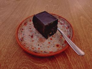 Raw Vegan Black Sesame Cake at Yu Dei 余地 in Kowloon