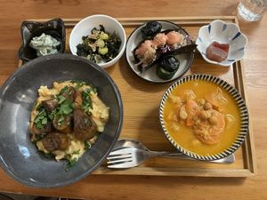 Vegan set by Chef Tina Barrat. 👌   at Yu Dei 余地 in Kowloon