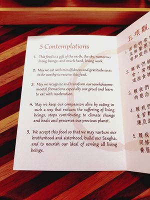 5 Contemplations by Zen Master Thích Nhất Hạnh at Yu Dei 余地 in Kowloon
