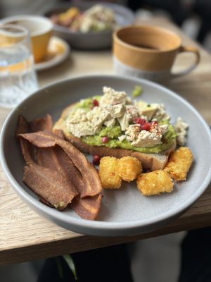 Sunshine smashed Avo - vegan version   at Morning Sunshine Coffee in Kenilworth