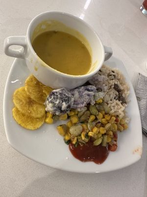 Still loads of healthy vegan options here!  at MIA - American Airlines Flagship Lounge - D in Miami