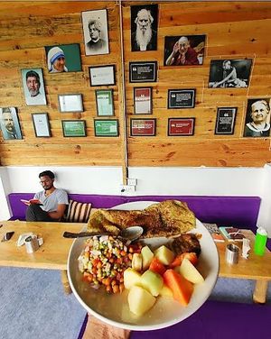 Owner's pic at Arahantas in Dharamkot