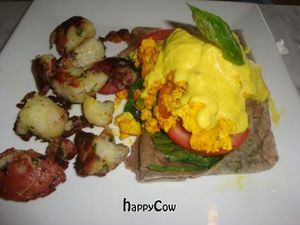 florentine benedict crepe at LA Vegan Crepe in Los Angeles