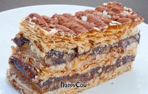 Banana Chocolate Mille Feuille, my favorite at LA Vegan Crepe in Los Angeles