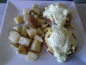 tofu benedict at LA Vegan Crepe in Los Angeles