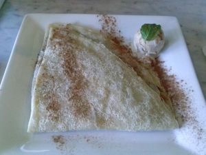 chocolate banana crepe at LA Vegan Crepe in Los Angeles