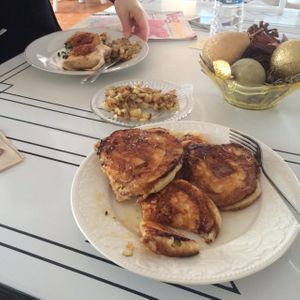 great Breakfest!  at V Organic Cafe and Gallery in Upton