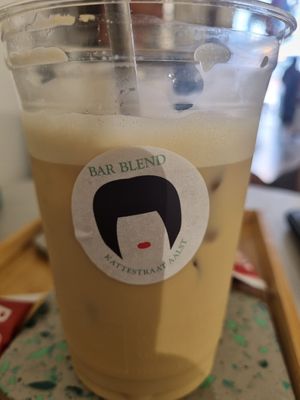 Iced latte at Bar Blend in Aalst