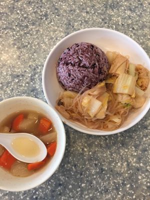 Daily lunch set- very happy with the quality and portion  at Veggie Mama in Kowloon