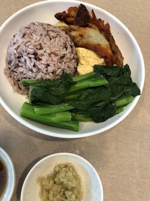 Chinese style roasted pork and chicken (vegan) at Veggie Mama in Kowloon