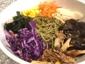 Korean Style Noodles with veggie at Veggie Mama in Kowloon