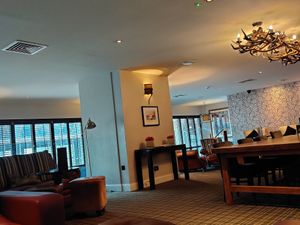 Bar and garden room at Barony Castle Hotel in Peebles