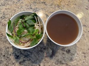 how the pho via delivery   at Saigon Vegan Bistro at Loving Hut - Virtual & Pop Up in San Diego