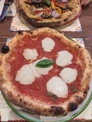 Vegan mozarella pizza at Pizzium - Via Arco in Milan